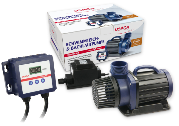 Osaga OHE Schwimmteich- & Bachlaufpumpen «12 Volt AC»  19000 l/h