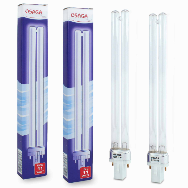 2 PIECE UVC lamp 11 watt PL, UVC lamp replacement
